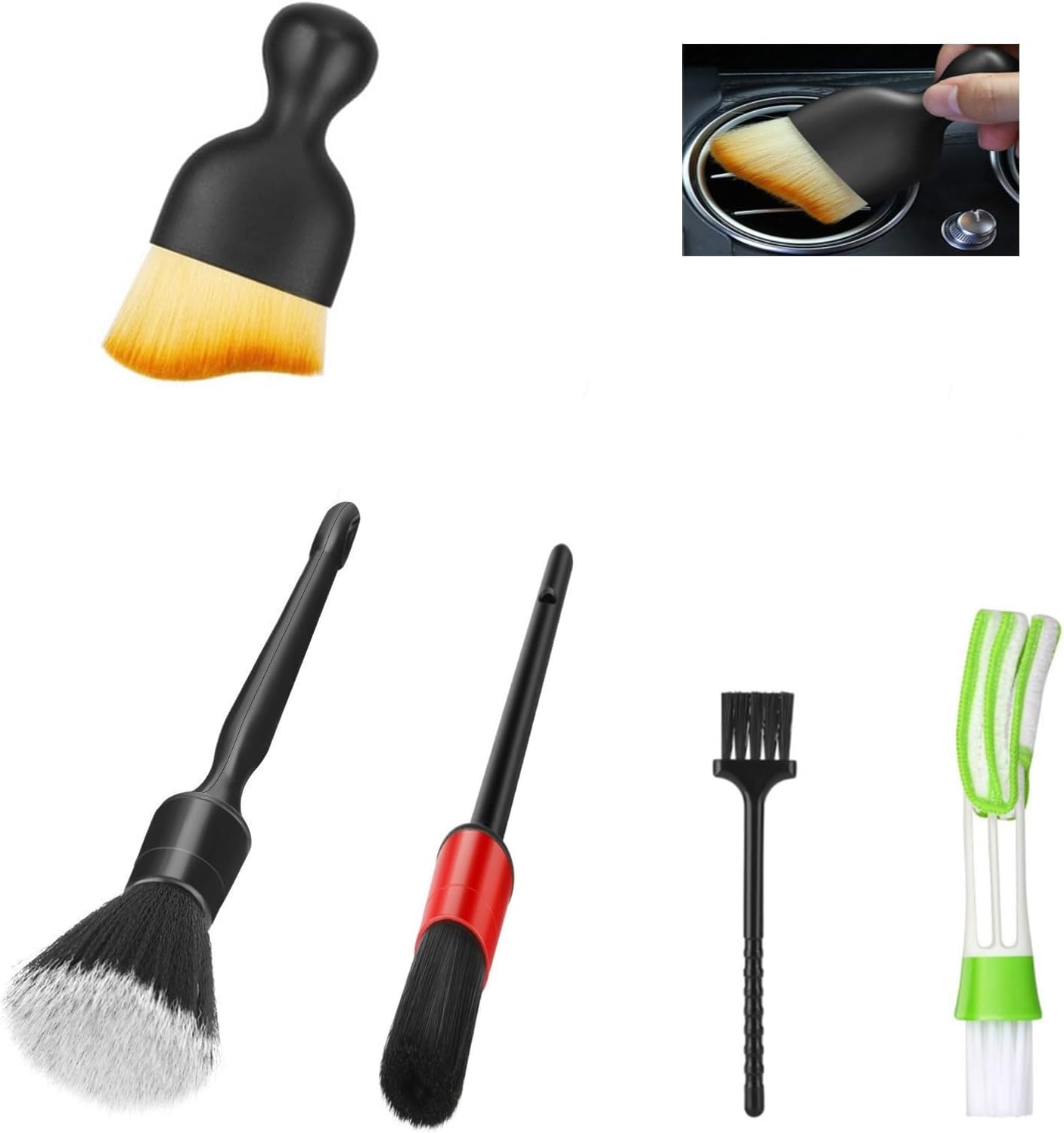 Ultimate Car Interior Detailing Brush Kit (5-Piece)