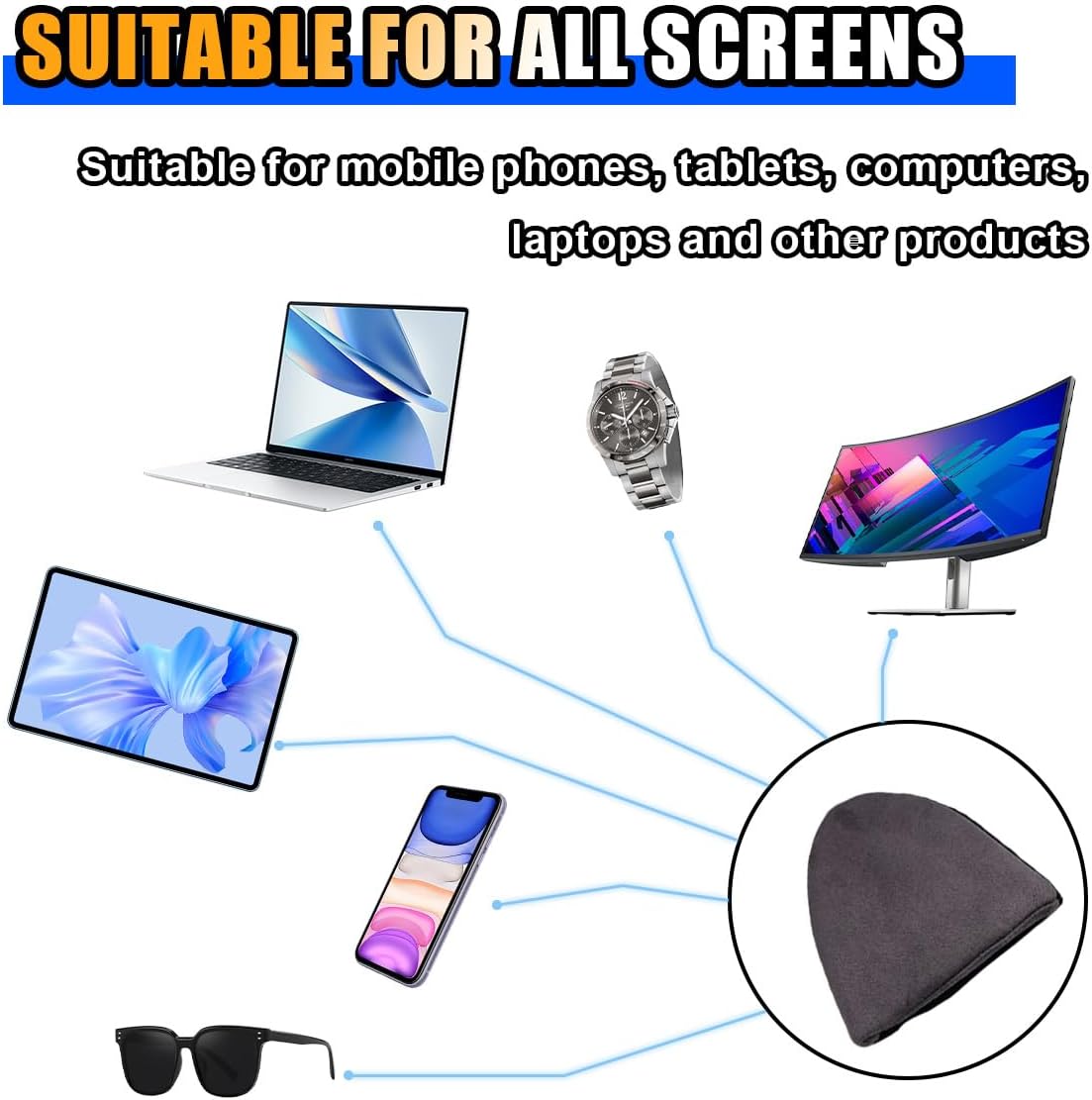 Triangle Touchscreen Cleaning Pad