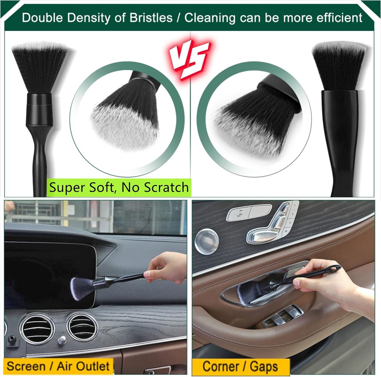 Ultimate Car Interior Detailing Brush Kit (5-Piece)